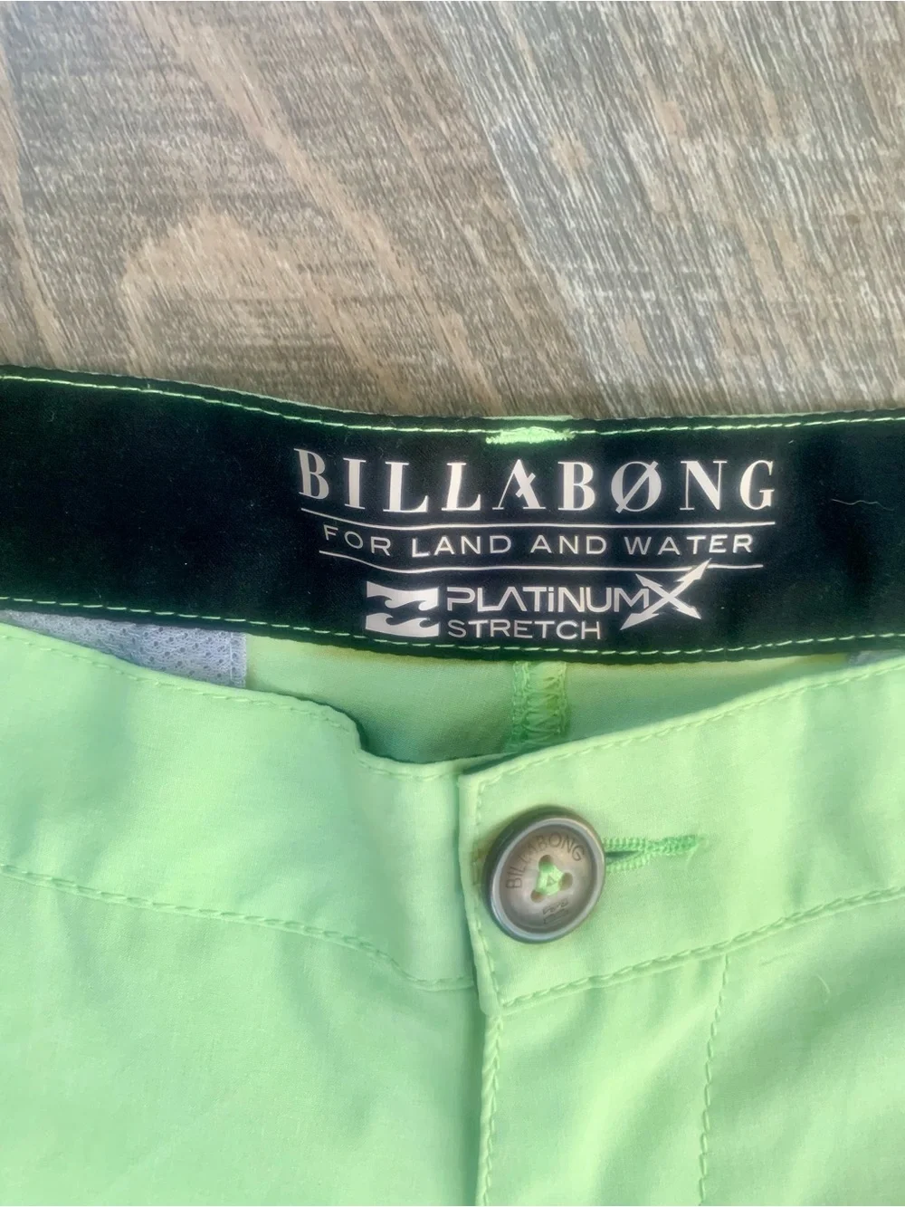 Billabong Light Green Platinum Stretch Hybrid Shorts